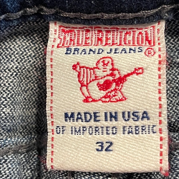 True Religion Julie Straight Jeans SZ 32 Dark Wash 35” Inseam Tall - Picture 9 of 12